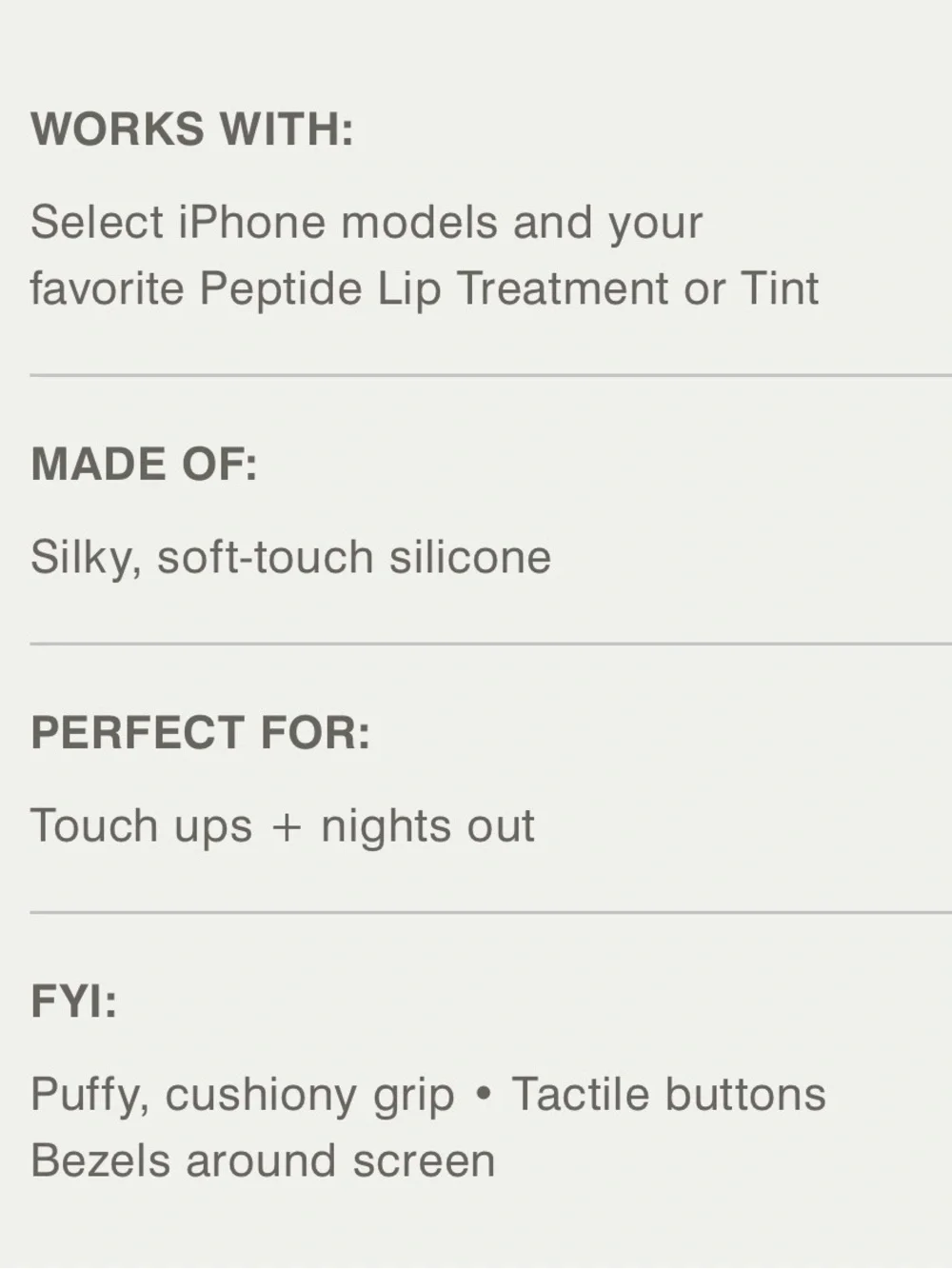 LNIB rhode iPhone 13 Pro Ribbon Peptide Lip Holder Silky Silicone Case